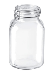 Bormioli Rocco Fido Clip Square Jar, 3 Litres, Clear
