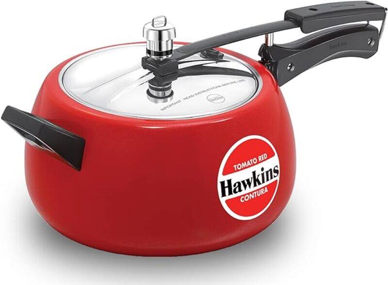 

Hawkins Contura Pressure Cooker (Tomato Red) 5 Ltr