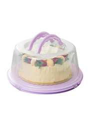 Gondol Bella Cake Plate, Clear/Purple