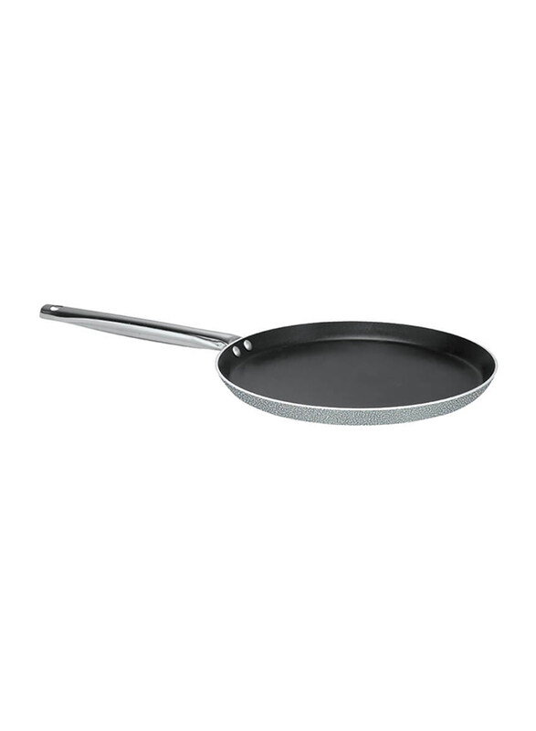 Nirlep 31cm Professional Non-Stick Crepe Pan, 91x20.5x36 cm, Silver/Black