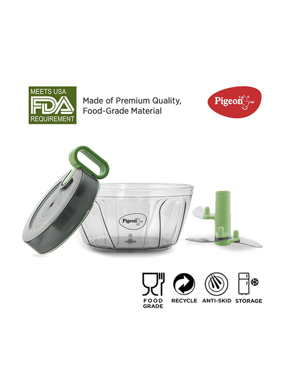 Pigeon Mini Handy Pro & Compact Chopper with 3 Blades, Multicolour