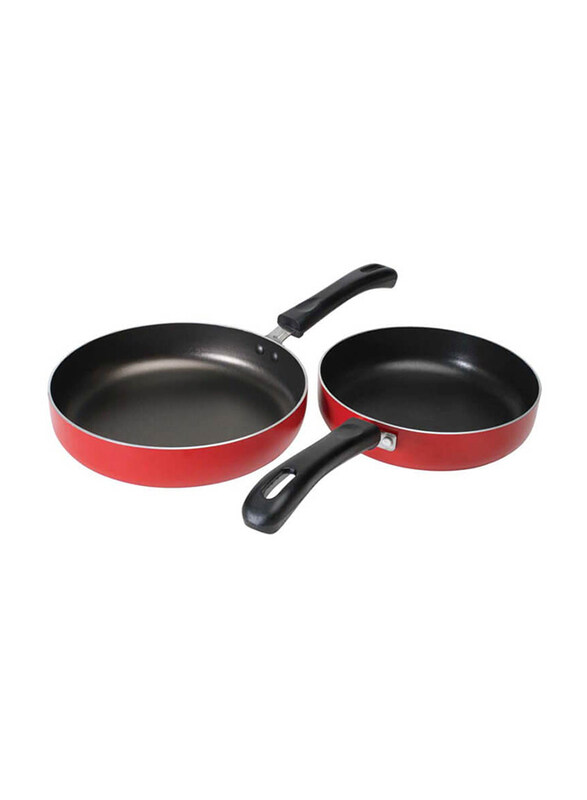 

Nirlep 2-Pieces Snackmaker 2 Minute Mini Fry Pan Set, 64.5x39.5x40 cm, Red/Black