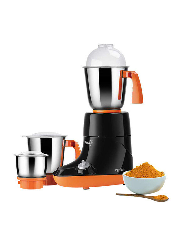 

Pigeon Egnite Mixer Grinder with 3 Jars, 750W, Black/Orange