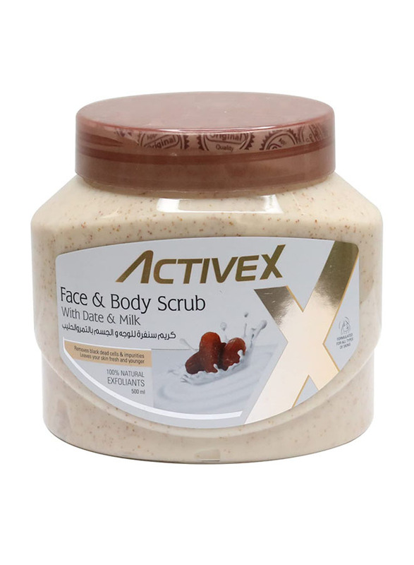ActiveX Face & Body Scrub with Date & Milk, 500ml