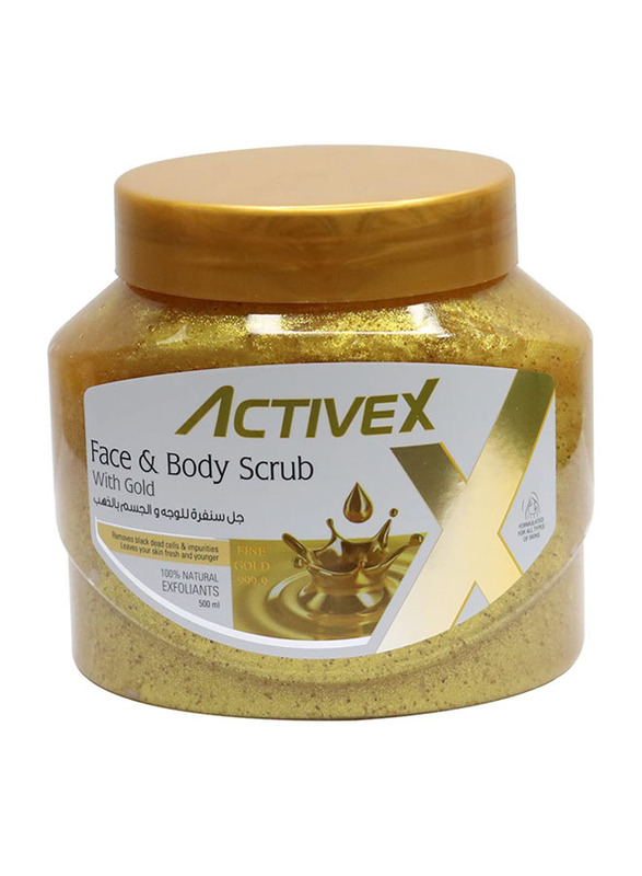 ActiveX Face & Body Scrub with Gold, 500ml