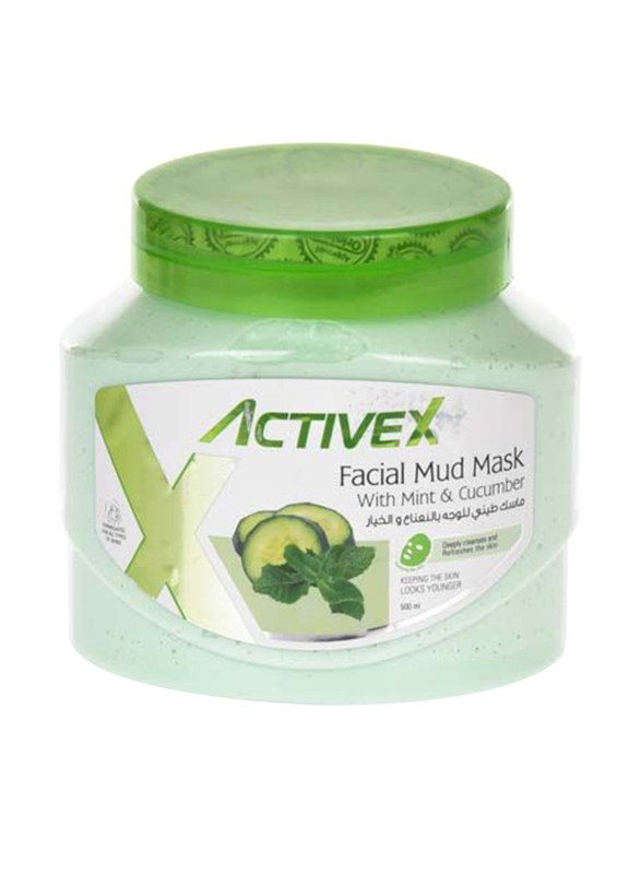 ActiveX Facial Mud Mask with Mint & Cucumber, 500ml