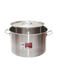 Chefset 30cm Steel Cooking Pot with Lid, CI5007, 30x18 cm, 12.7 Ltr, Silver