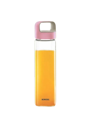 Borosil 550ml Neo Glass Water Bottle, BVUNEPNK550, Pink