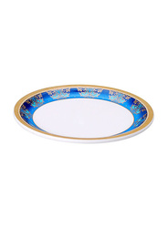 Dinewell 7.5-inch Royal Decor Side Plate, DWP5003RD, Blue/White