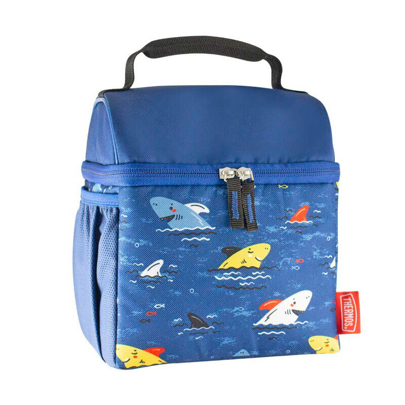 THERMOS STANDARD POP TOP REUSABLE LUNCH BAG SHARKS, N112268, INSULATED TRAVEL BAG, LUNCH INSULATED TRAVEL BAG, INSULATED INSULATED TRAVEL BAG