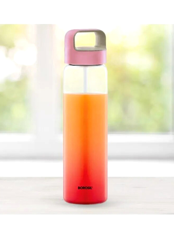 Borosil 750ml Neo Glass Water Bottle, BVBTWMPIN750, Pink