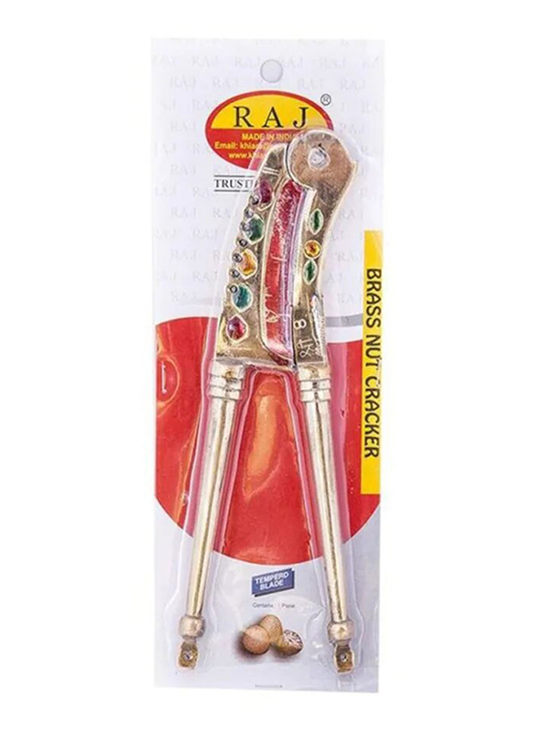 Raj 18cm Brass Supari Nut Cutter, Multicolour