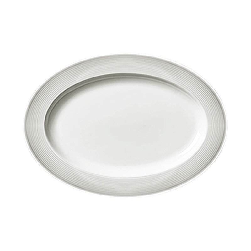 BARALEE WISH WHITE OVAL PLATE, 092231A, 24 CM (9 1/2")