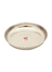 Raj 25cm Steel Rice Plate, RP0012, Silver