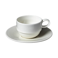 BARALEE WISH WHITE STACKABLE CUP, 092612A, 200 CC (6 3/4 OZ)