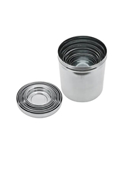 Raj Stainless Steel Storage Container, 8 Pieces, Silver