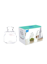 Ocean Glass Pop Jar with Lid Set, 325ml, 2 Piece, Clear
