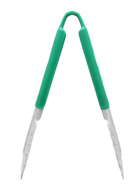 Raj 10cm Utility Tong, Green/Silver