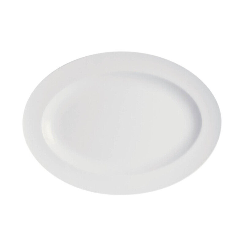 

BARALEE SIMPLE PLUS WHITE OVAL RIM PLATE, 091231A, 24 CM (9 1/2")