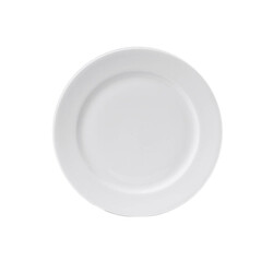 BARALEE SIMPLE PLUS WHITE FLAT PLATE, 091041A, 25 CM (9 7/8")