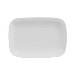 BARALEE SIMPLE PLUS WHITE RECTANGULAR COUPE PLATE, 091151A, 14.5 X 22 CM (5 3/4" X 8 5/8")
