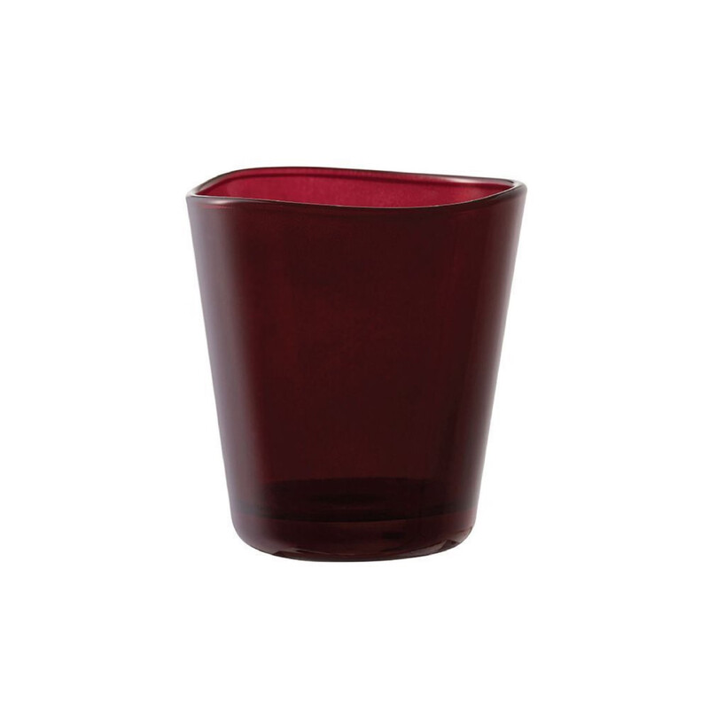OCEAN CENTIQUE ROCK RUBY RED GLASS 245 ML WATER GLASS JUICE COCKTAIL SET OF 6
