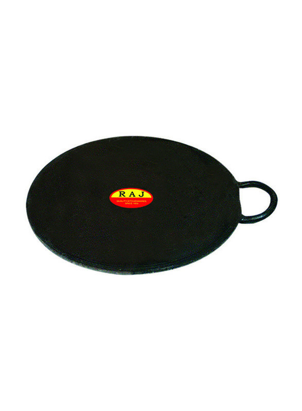 

Raj 35.5cm Iron Dosa Tawa with Single Handle, IDT014, Black