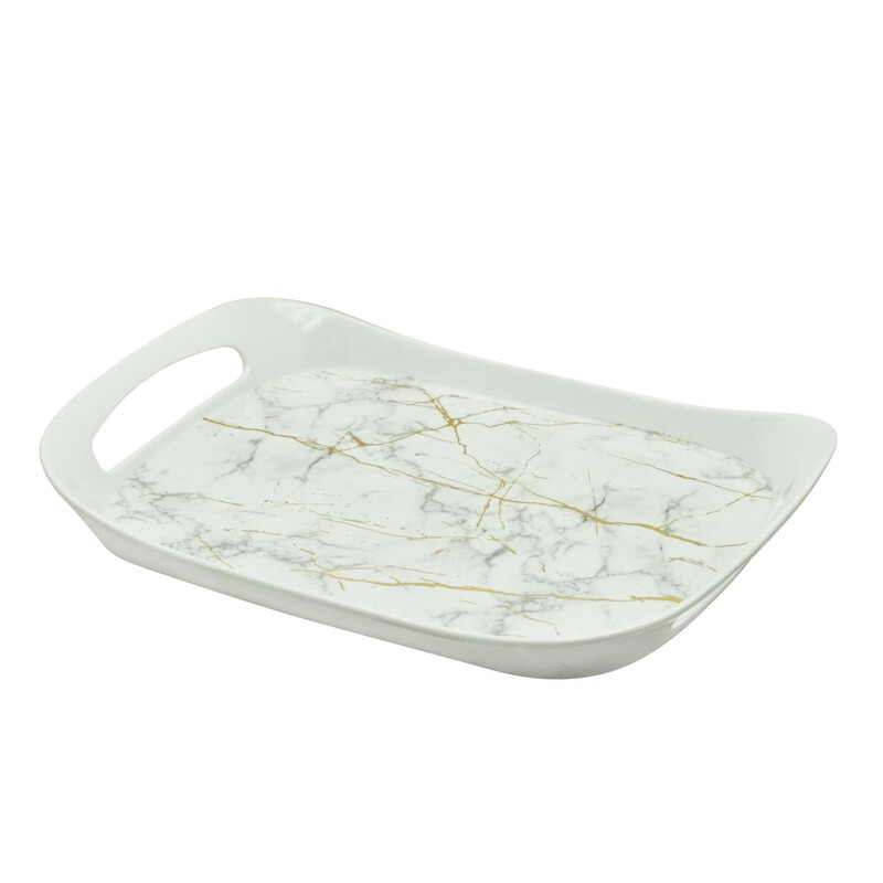 RK COMFORT TRAY X- LARGE WHITE STATIC GOLD, DWT1026WSG, 18"X11"
