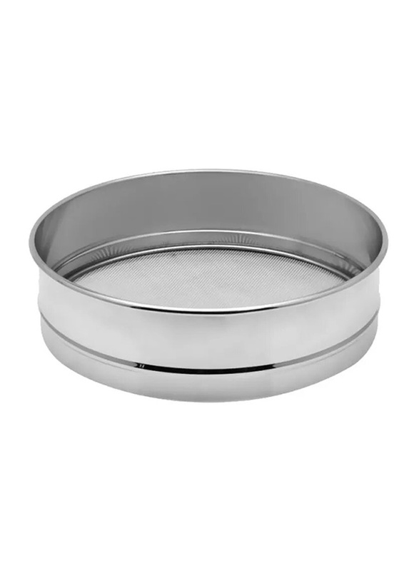 Raj 24cm Stainless Steel Round Flour Strainer, Silver