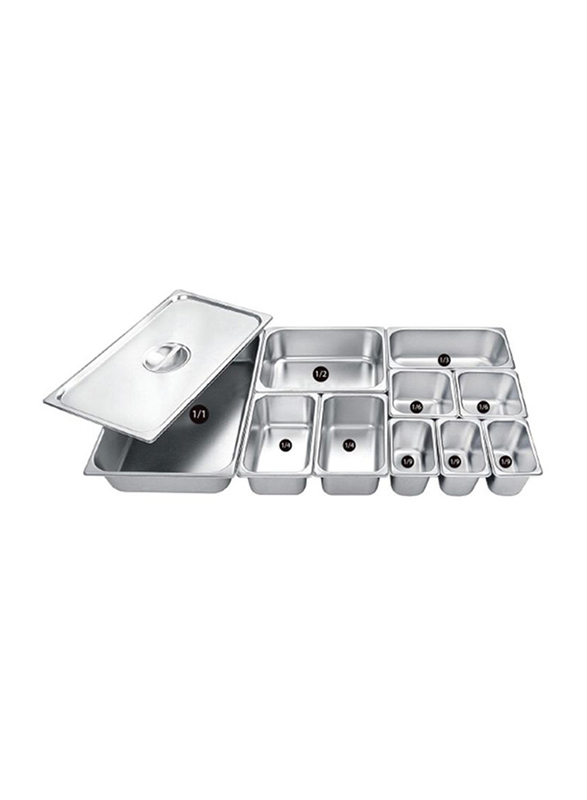 Raj 1/3x6.5cm Stainless Steel Gastronorm Pan, CS5730, Silver, 32.5x17.6x6.5cm