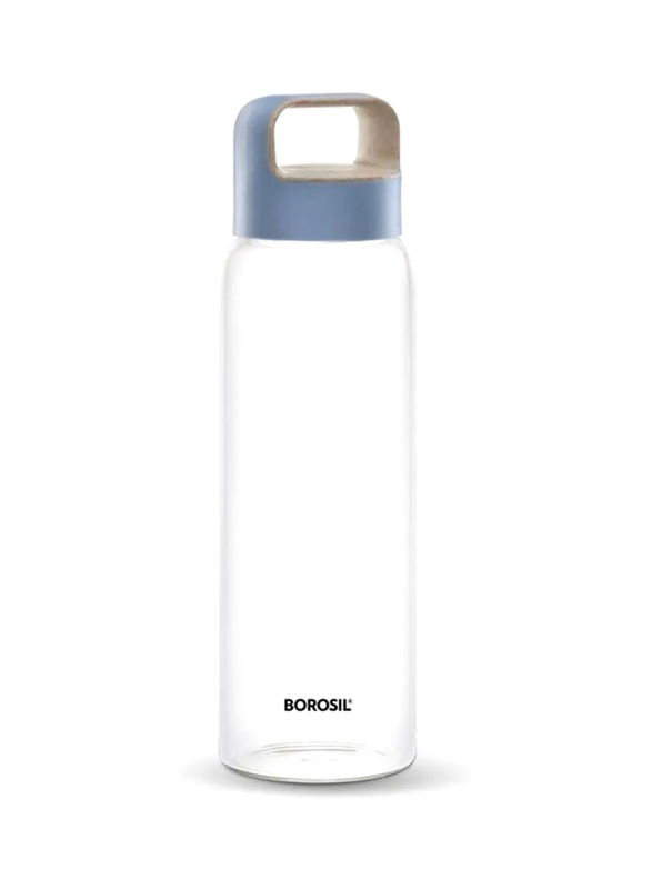 Borosil 750ml Neo Glass Water Bottle, BVBTWMBLU750, Blue