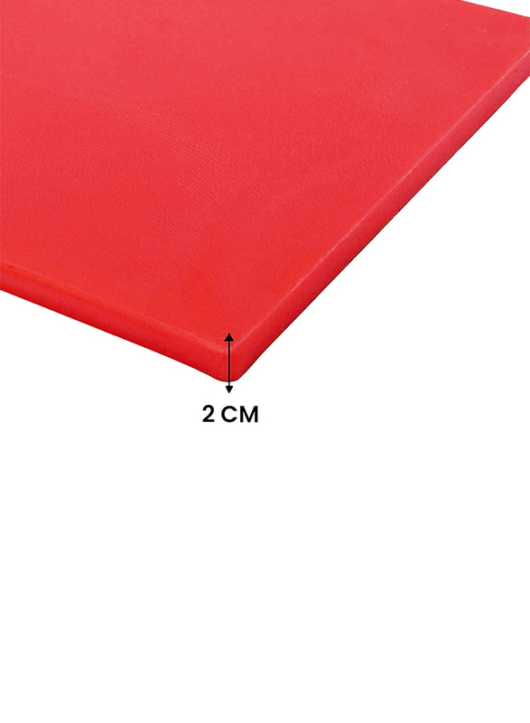 Kitchen Master Plastic Cutting Board, 40x30x2cm, CNCB08, Red