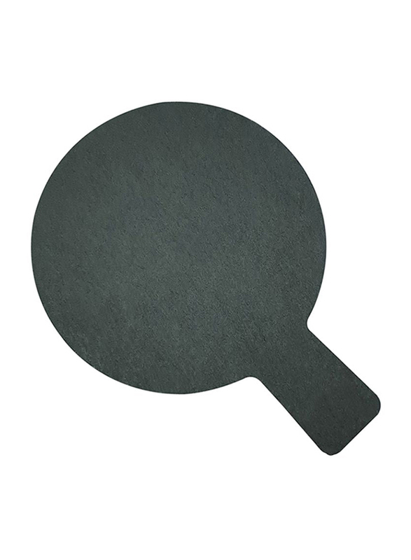 

Kitchen Master Raj 28cm Stoneware Slate Paddle Round Board, SL0015, 28x20 cm, Grey