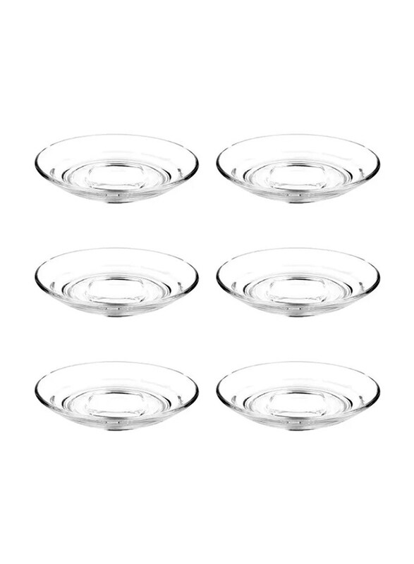 

Ocean 6-Piece 4.75-inch Caffe Espresso Saucer Set, P02472, Clear