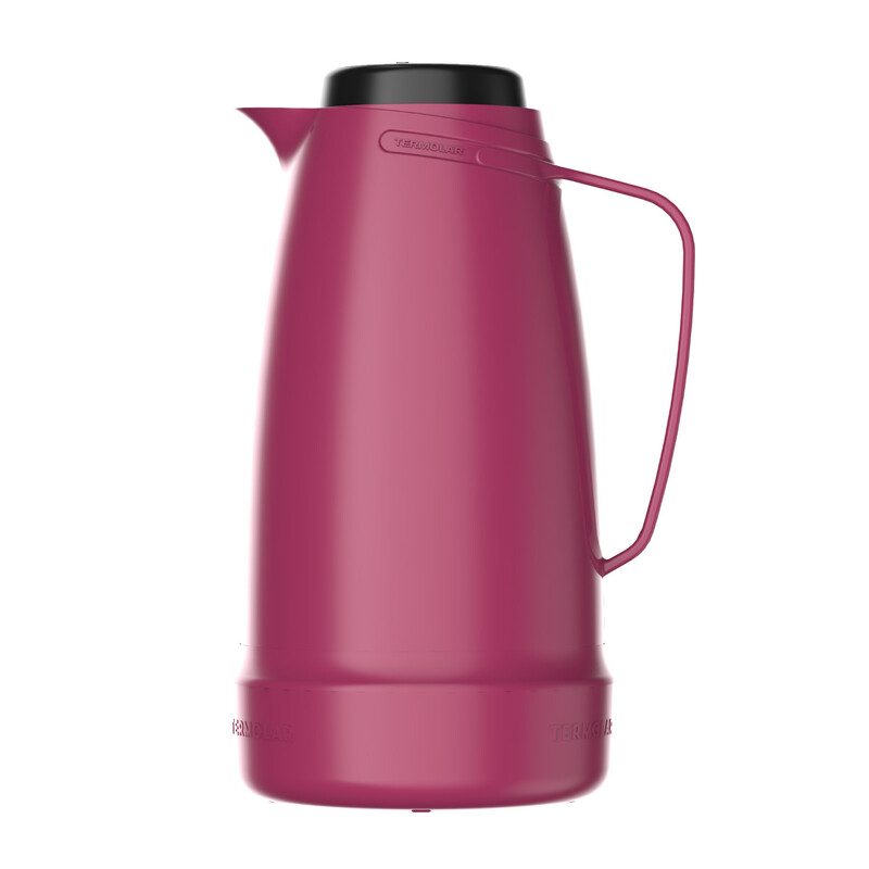 TERMOLAR DAMA GLASS VACCUM FLASK , Heavy Duty and High Quality , Easy to pour and easy to clean Spout , Thermal Insulation , For Everyday Use , For Indoor and Outdoor Use PINK DEEP 500ML, TR57837