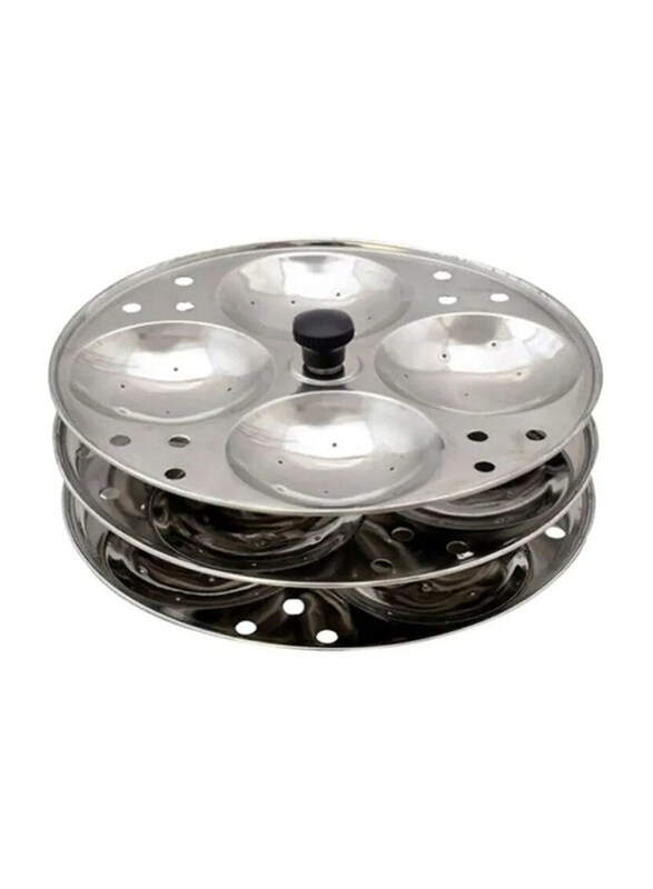 Raj 3-Part Idli Stand, Silver