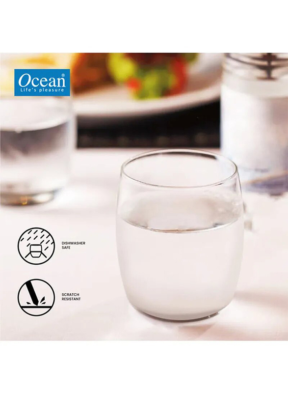 Ocean 320ml 6-Piece Iris Rock Glass Shots Glass Set, C13011, Clear