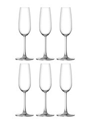 Ocean 185ml 6-Piece Classic Champagne Flute Glass Set, 501F07, Clear