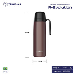 TERMOLAR STAINLESS STEEL R-EOLUTION BRONZE VACUUM INSULATED BOTTLE , PORTABLE BOTTLE , INDOOR AND OUTDOOR USE , EASY TO CLEAN 1 LTR, TR57747