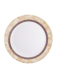 Dinewell 7.5-inch Hotensia Melamine Side Plate, DWHP3090HO, White/Beige