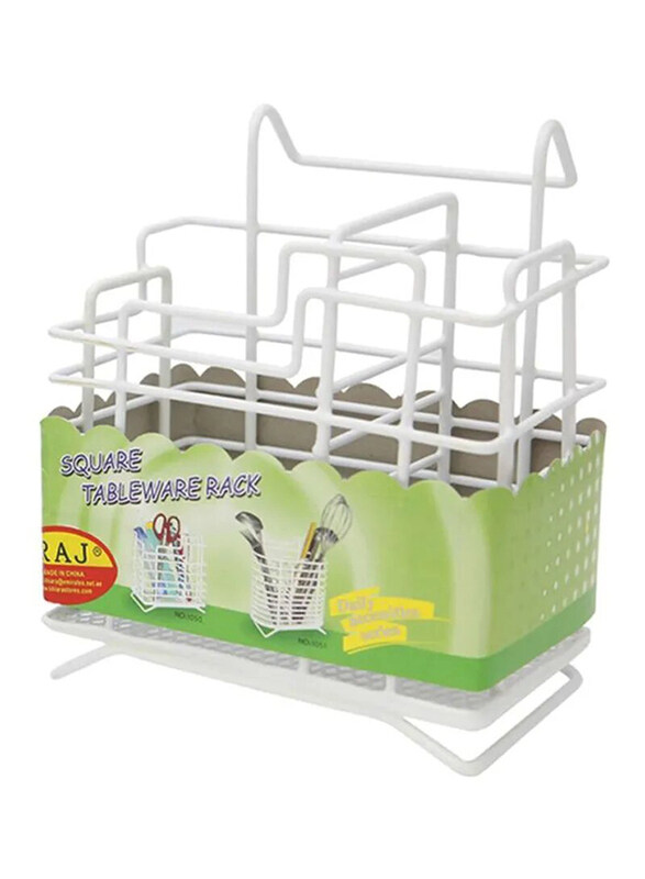 

Raj Square Spoon Holder, White
