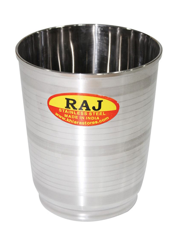 Raj 9.5cm Steel Khusboo Silver Touch Glass, STGK02, Silver