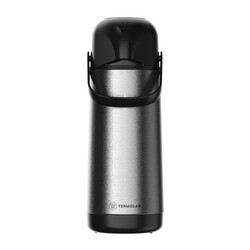 TERMOLAR LUMINA PUMP GLASS VACCUM FLASK AIRPOT,Stainless Steel, Heavy Duty and High Quality,Easy to pour and easy to clean Spout,Thermal Insulation, For Indoor and Outdoor Use SILVER 1.0 LTR, TR57818