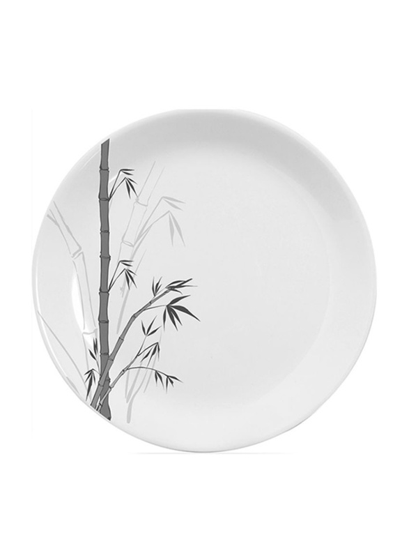 Dinewell 7.5-inch Green Bamboo Melamine Side Plate, DWHP3090GB, White