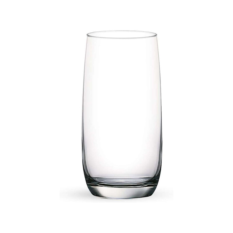 OCEAN IVORY HI BALL GLASS SET OF 6, HIGH BALL GLASS, WATER JUICE COCKTAIL, 370 ML