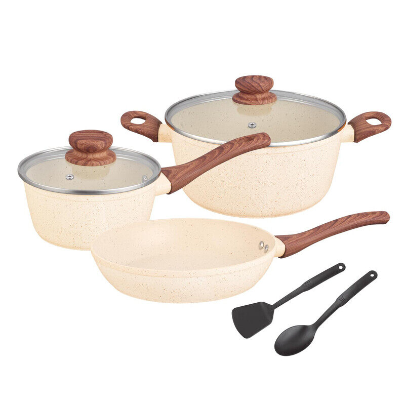 KITCHEN MASTER 7 PCS NON STICK FORGED COOKWARE SET