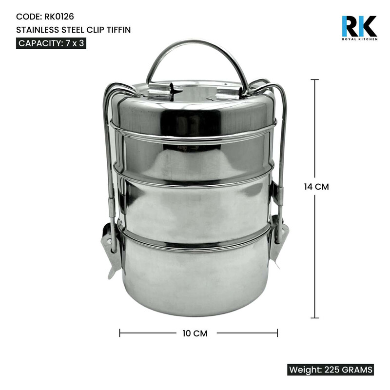 RK STEEL CLIP TIFFIN 7X3