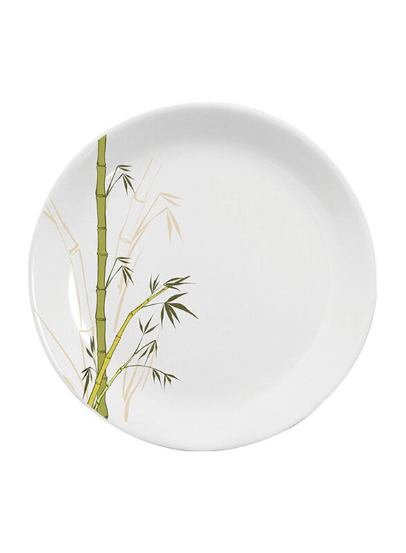 

Dinewell 10.5-inch Green Bamboo Melamine Dinner Plate, DWHP3089GB, White/Green