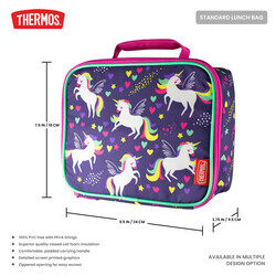 THERMOS STANDARD REUSABLE LUNCH BAG  UNICORNS, N112039, INSULATED TRAVEL BAG, LUNCH INSULATED TRAVEL BAG, INSULATED INSULATED TRAVEL BAG