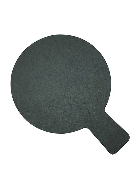 Raj 28cm Stoneware Slate Paddle Round Board, SL0015, 28x20 cm, Grey